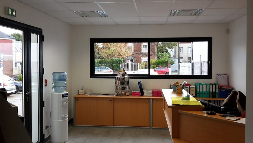 Extension de l'accueil d'une entreprise AIB Menuiserie